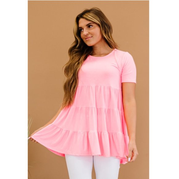 Zenana Tiered and True Full Size Run Tiered Babydoll Tunic - Picture 6 of 10
